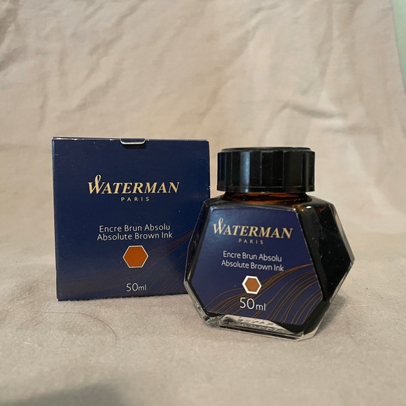 Waterman NIB Absolute Brown Fountain Pen Ink 50 ml Bottle - Picture 1 of 7